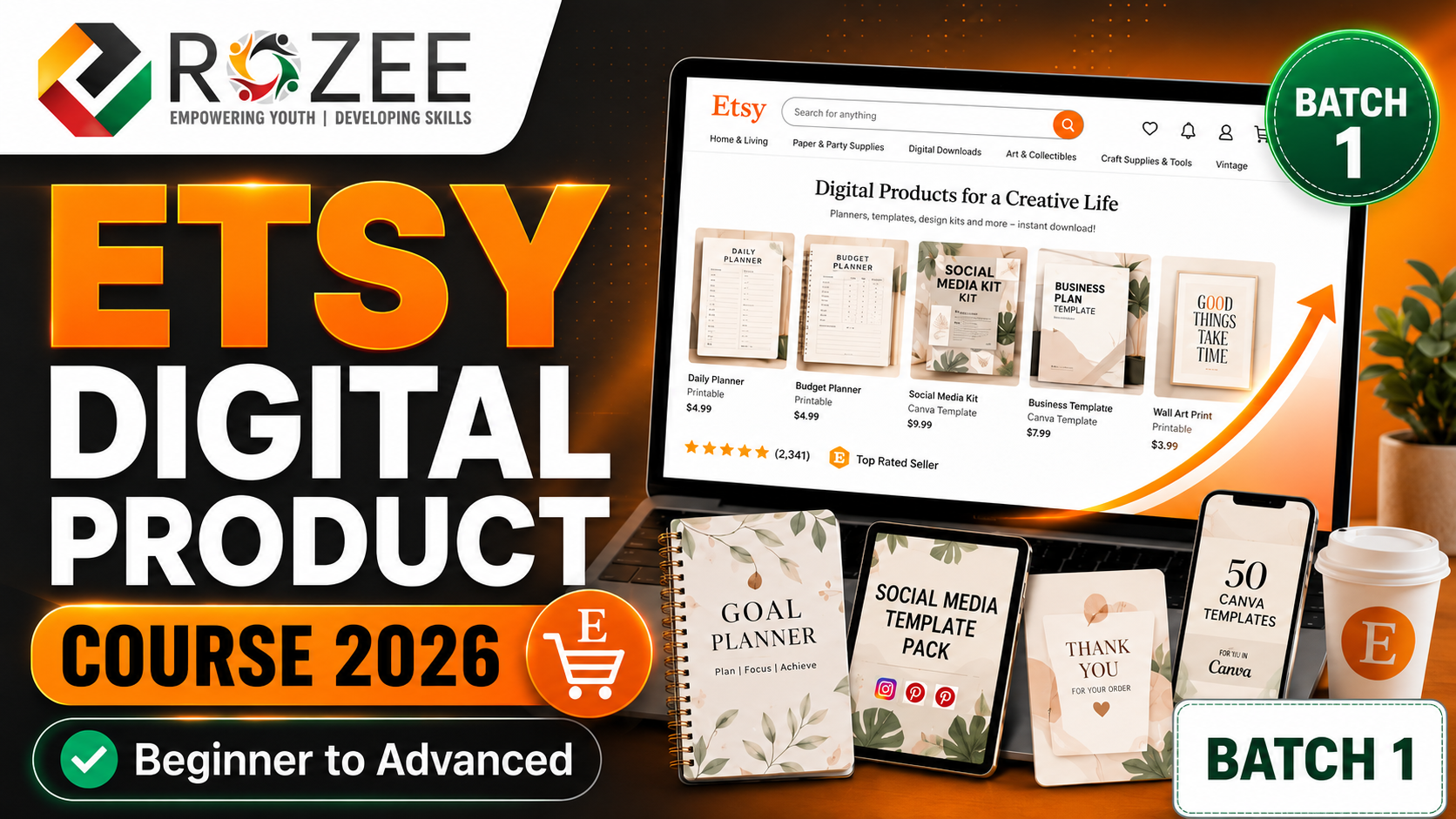 Etsy Digital Product Course 2026 | Batch 1 | Beginner to Advanced